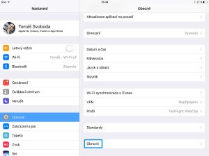Jak obnovit iPad